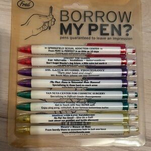 Fred Humorous Pen Collection - Red, Green, Blue, Yellow